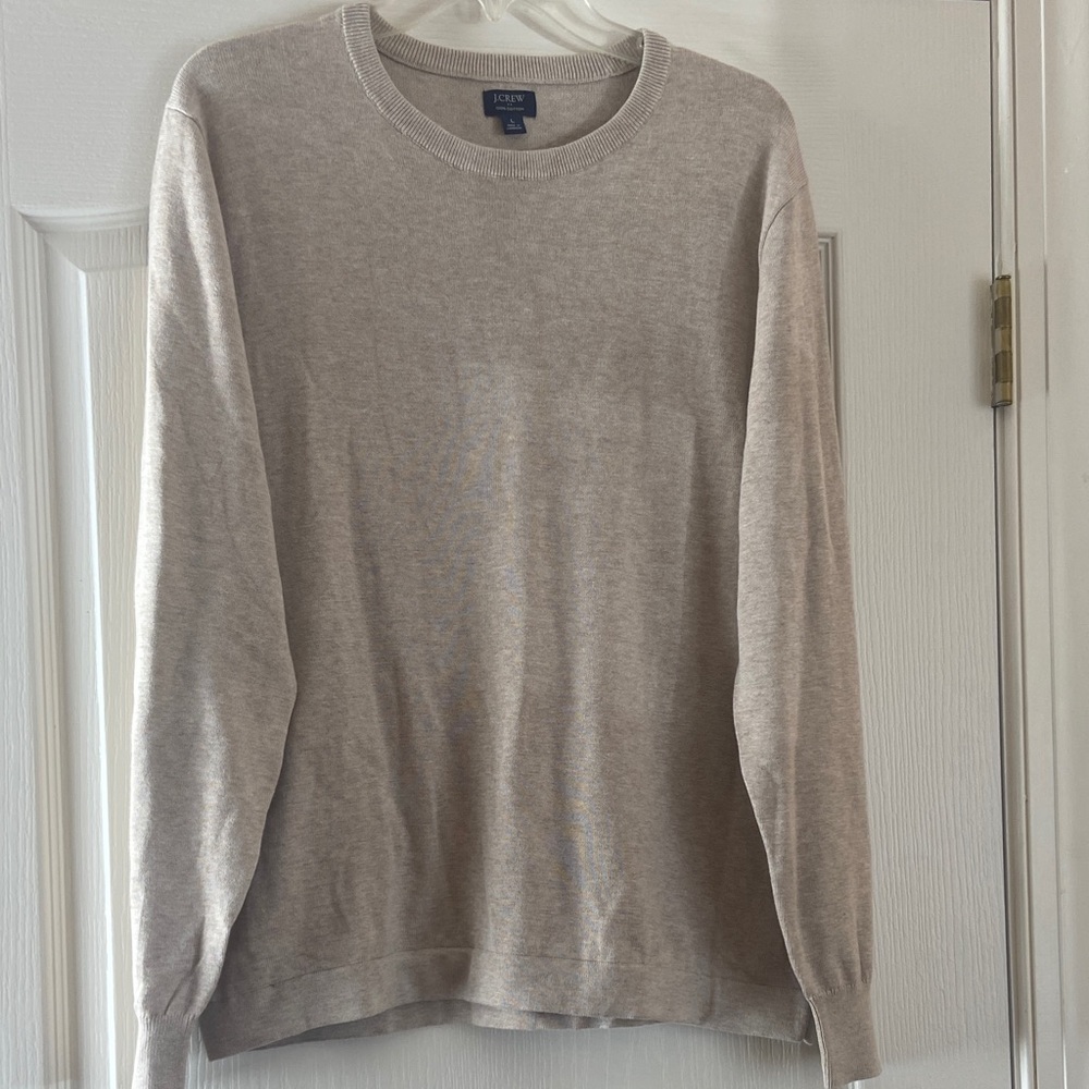 J. Crew Men's Crewneck Sweater in Light Tan